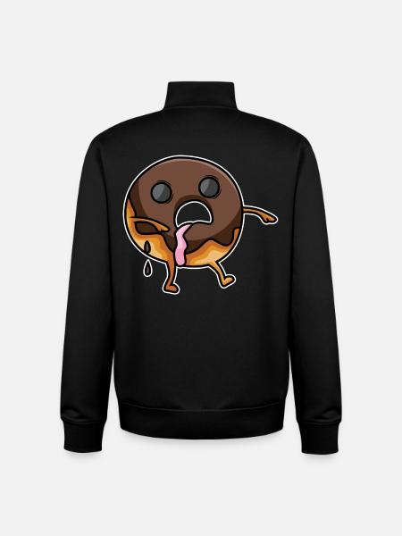 Beignet zombie - Sweat zippé unisexe en coton bio Stanley/Stella - noir