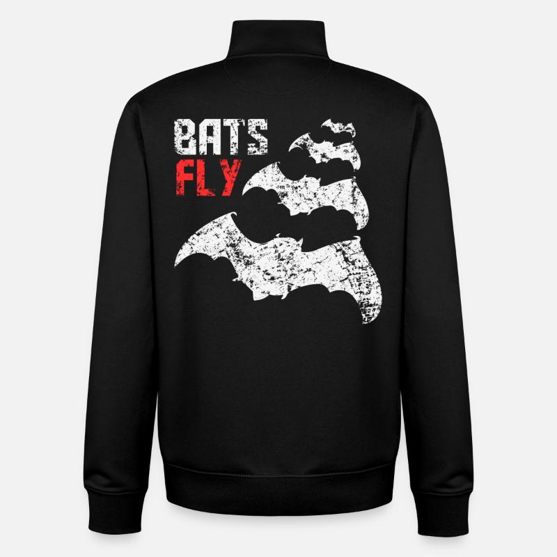 Mouches chauves-souris - Sweat zippé unisexe en coton bio Stanley/Stella - noir