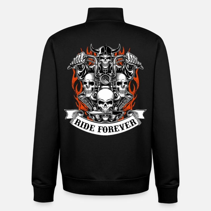 Motorradfahrer - Unisex Organic Zip Sweatshirt von Stanley/Stella - Schwarz