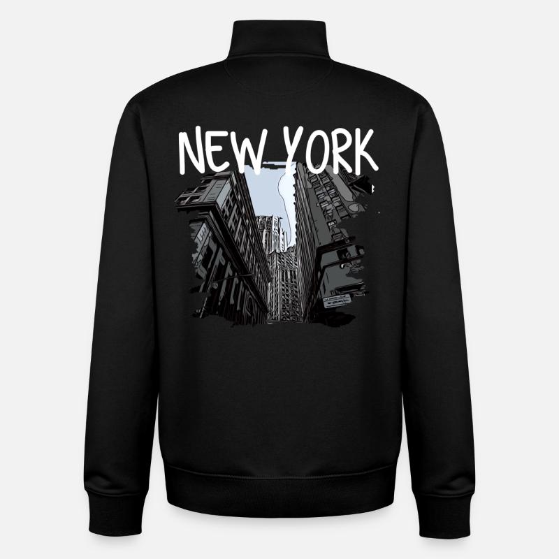 New York - Unisex Organic Zip Sweatshirt von Stanley/Stella - Schwarz