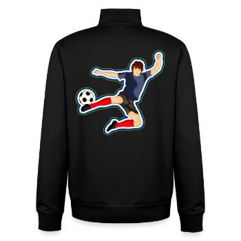 Fussballspieler - Unisex Organic Zip Sweatshirt von Stanley/Stella - Schwarz - Hinten - AI Model Male 185 light (185cm)