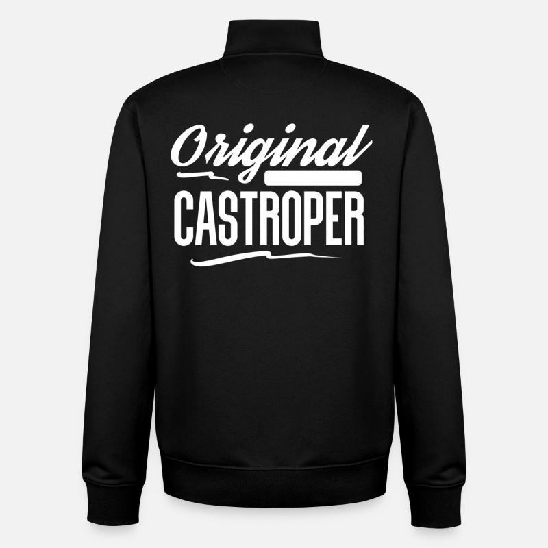 Castrop Rauxel - Unisex Organic Zip Sweatshirt by Stanley/Stella - black