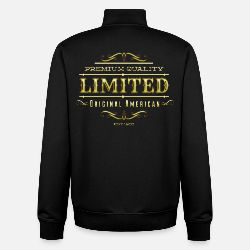 Or limité - Sweat zippé unisexe en coton bio Stanley/Stella - noir