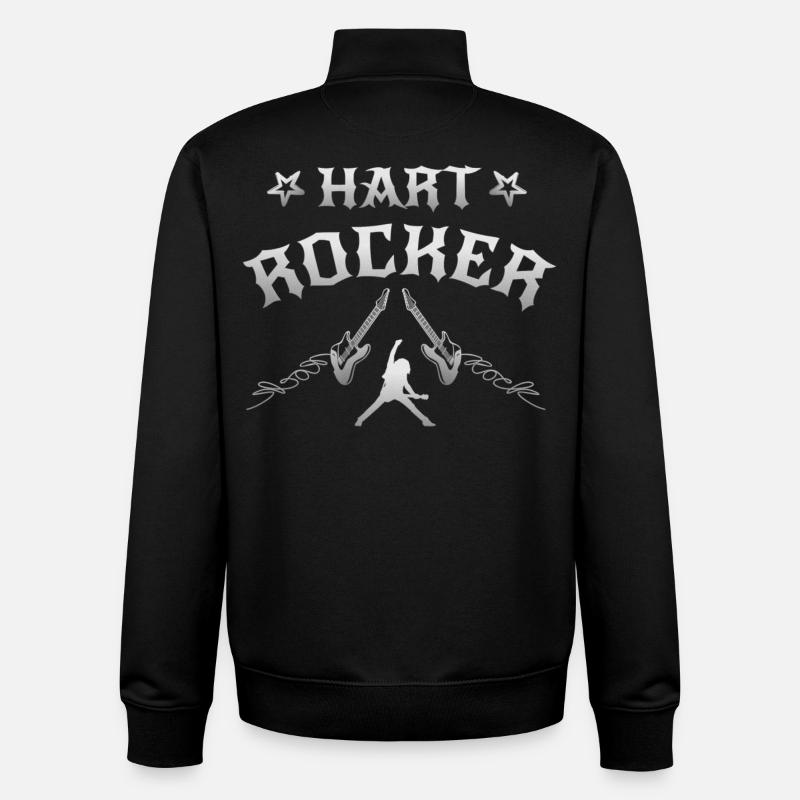 Hart Rock Musik - Unisex Organic Zip Sweatshirt von Stanley/Stella - Schwarz