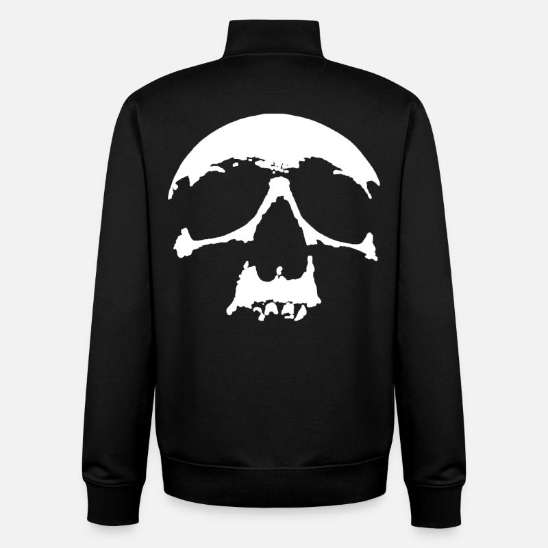scull - Unisex Organic Zip Sweatshirt by Stanley/Stella - black