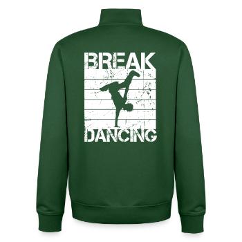 Breakdance - Sweat zippé unisexe en coton bio Stanley/Stella - vert bouteille - Dos - AI Model Male 185 dark (185cm)
