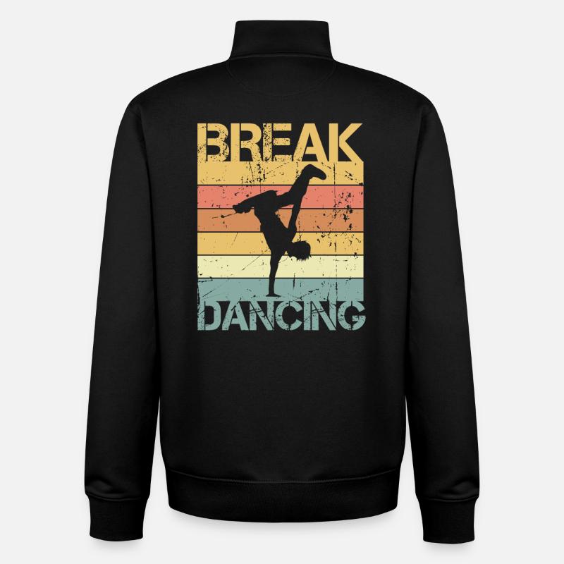 Breakdance - Unisex Organic Zip Sweatshirt by Stanley/Stella - black