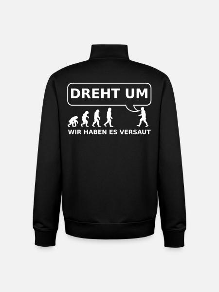 bACK TO THE pRIMITIV - Unisex Organic Zip Sweatshirt von Stanley/Stella - Schwarz