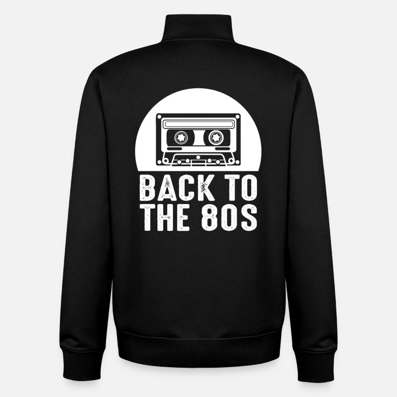 80s - Unisex Organic Zip Sweatshirt by Stanley/Stella - black