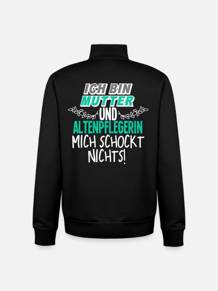 Mutter Altenpflegerin - Unisex Organic Zip Sweatshirt von Stanley/Stella - Schwarz