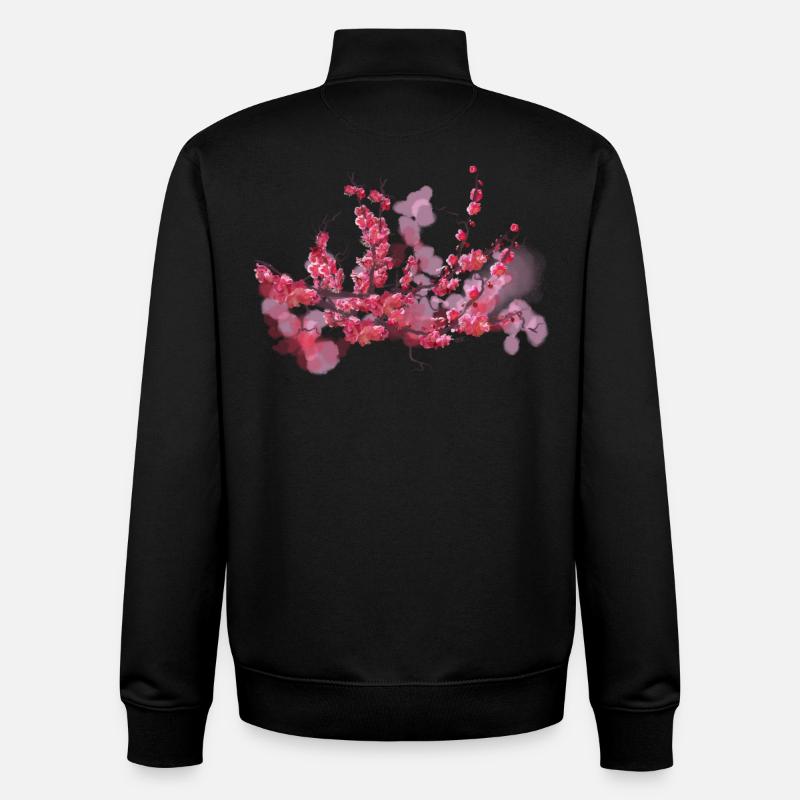 sakura - Unisex Organic Zip Sweatshirt von Stanley/Stella - Schwarz