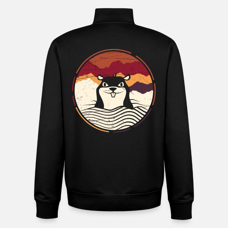 mole - Unisex Organic Zip Sweatshirt by Stanley/Stella - black