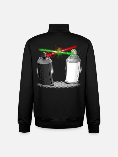 Graffiti wars - Unisex Organic Zip Sweatshirt von Stanley/Stella - Schwarz