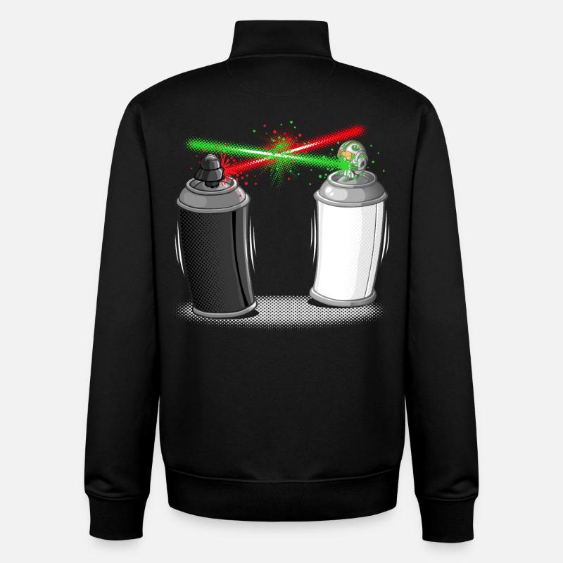 Graffiti wars - Unisex Organic Zip Sweatshirt von Stanley/Stella - Schwarz
