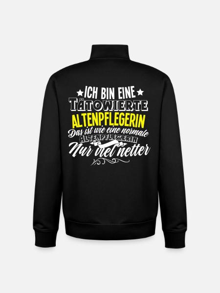 Altenpflegerin Tattoo - Unisex Organic Zip Sweatshirt von Stanley/Stella - Schwarz