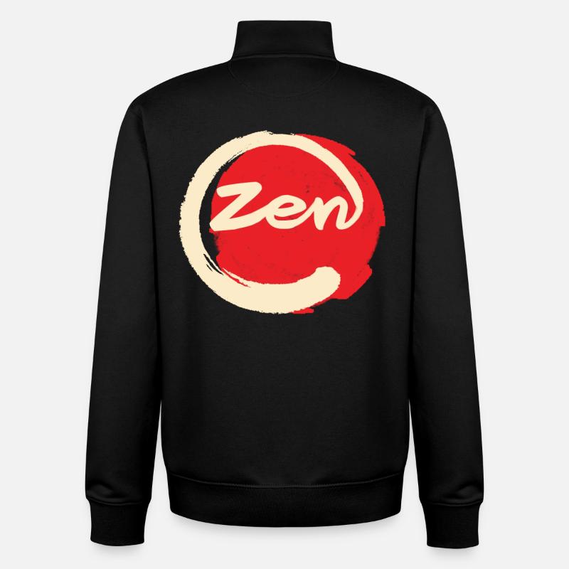 Zen - Sweat zippé unisexe en coton bio Stanley/Stella - noir