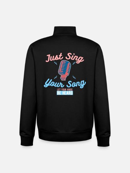Karaoke - Sweat zippé unisexe en coton bio Stanley/Stella - noir
