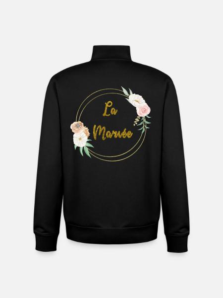 the gold bride and flowers - Unisex Organic Zip Sweatshirt by Stanley/Stella - black