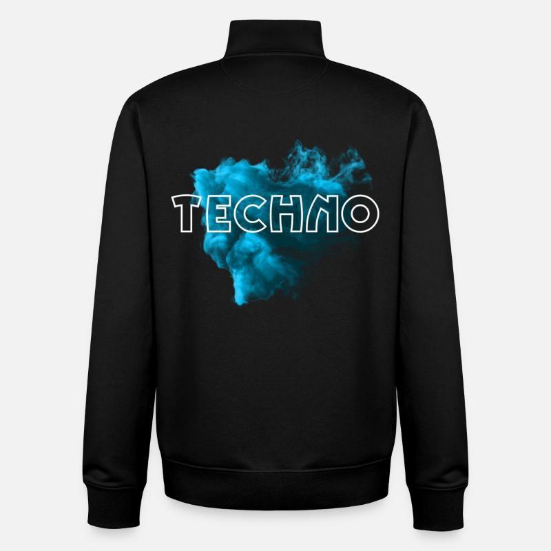 Techno - Unisex Organic Zip Sweatshirt von Stanley/Stella - Schwarz