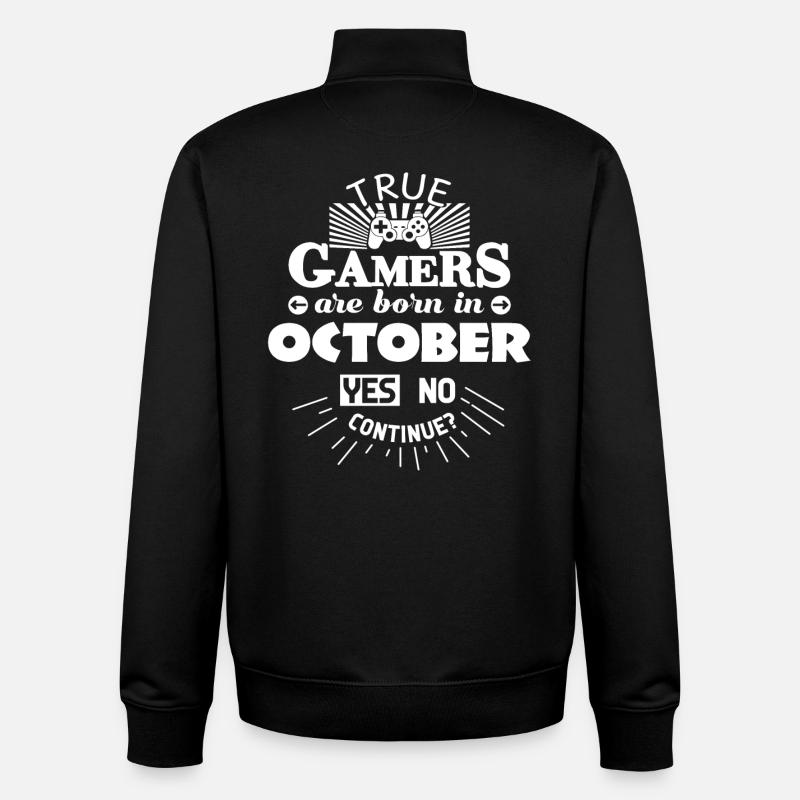 Gaming October - Unisex Organic Zip Sweatshirt by Stanley/Stella - black