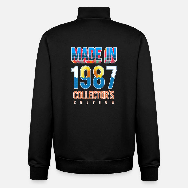 1987 - Unisex Organic Zip Sweatshirt von Stanley/Stella - Schwarz