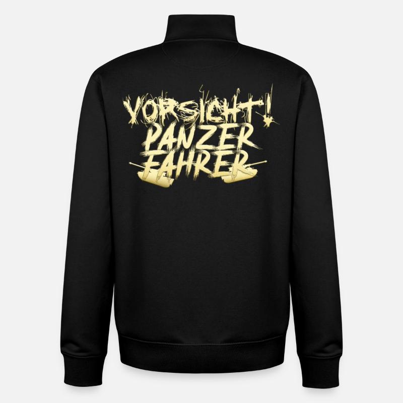 Panzer Fahrer - Unisex Organic Zip Sweatshirt von Stanley/Stella - Schwarz