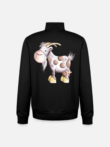 Happy Goat - Unisex Organic Zip Sweatshirt by Stanley/Stella - black