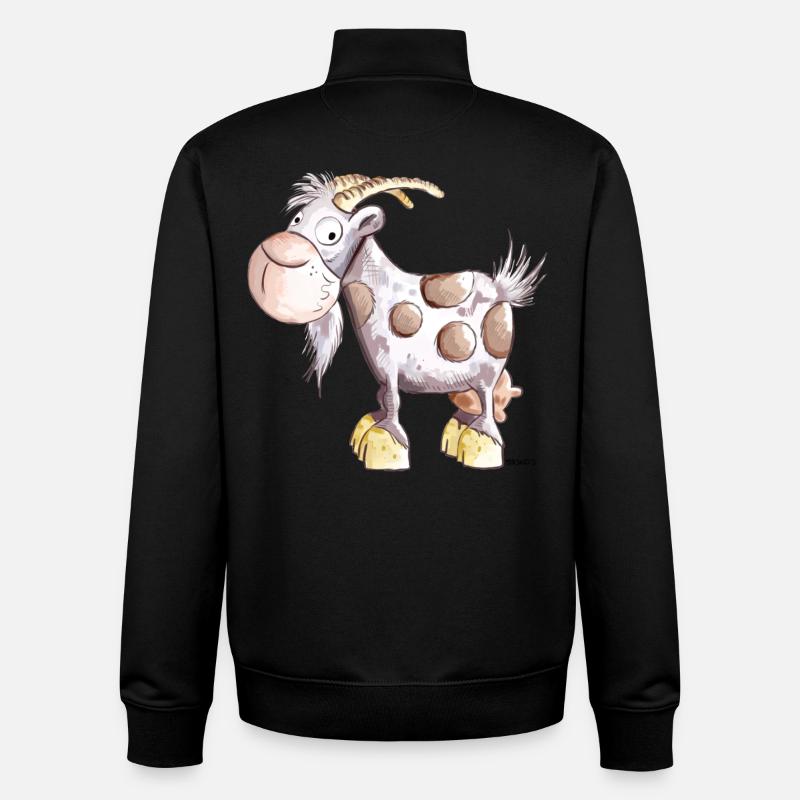 Die Ziege ist da  - Unisex Organic Zip Sweatshirt von Stanley/Stella - Schwarz