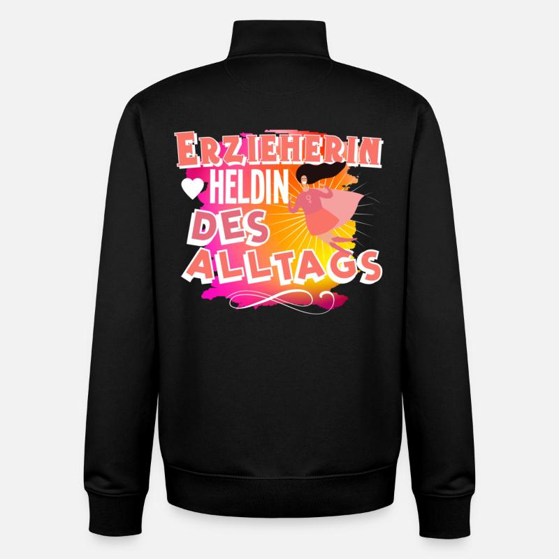 Erzieherin - Unisex Organic Zip Sweatshirt von Stanley/Stella - Schwarz