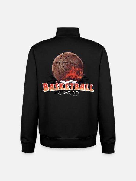 basketball - Unisex Organic Zip Sweatshirt by Stanley/Stella - black