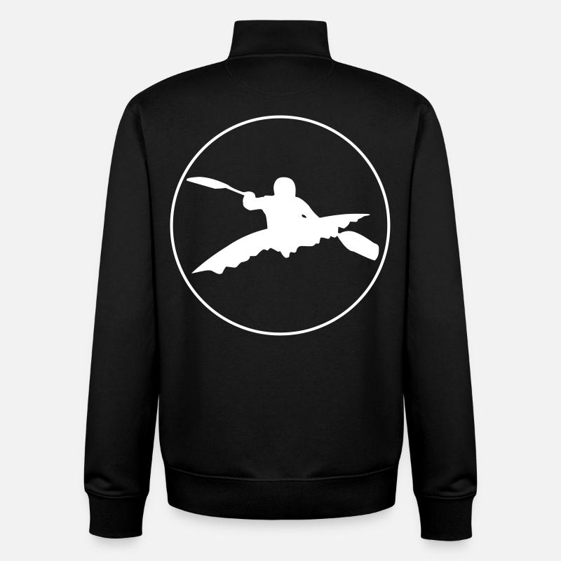 Kayak Paddle - Design - Sweat zippé unisexe en coton bio Stanley/Stella - noir