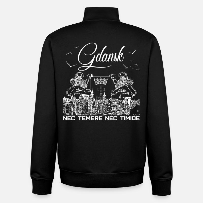Gdansk - Sweat zippé unisexe en coton bio Stanley/Stella - noir