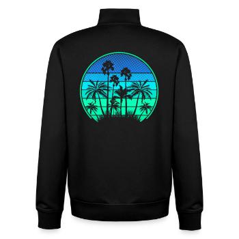 Île Palm - Sweat zippé unisexe en coton bio Stanley/Stella - noir - Dos - AI Model Male 185 light (185cm)