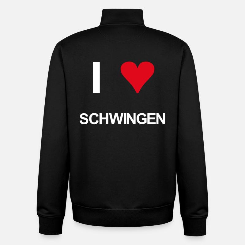 I love schwingen - Unisex Organic Zip Sweatshirt von Stanley/Stella - Schwarz