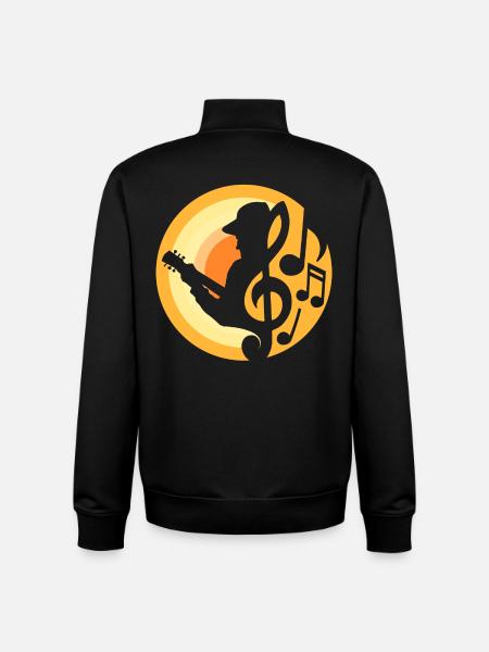 Guitar Player - Unisex Organic Zip Sweatshirt by Stanley/Stella - black