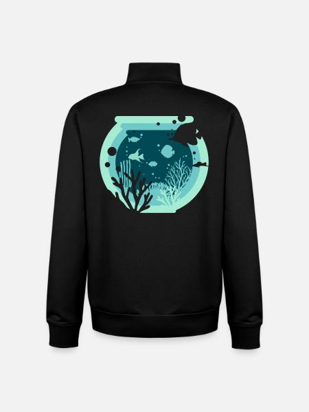 Aquarium - Aquatics - Unisex Organic Zip Sweatshirt by Stanley/Stella - black