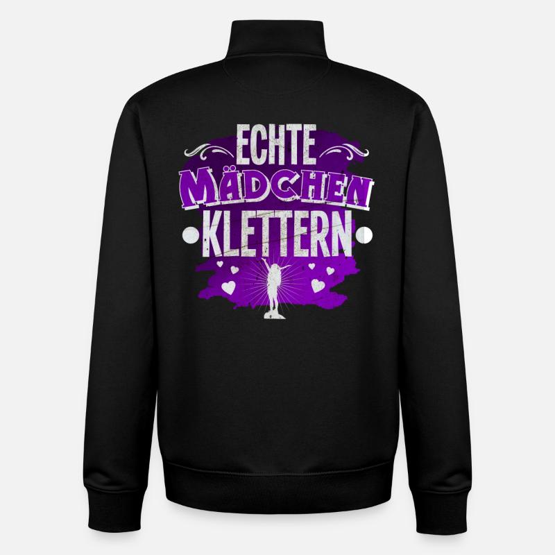 Klettern - Unisex Organic Zip Sweatshirt von Stanley/Stella - Schwarz