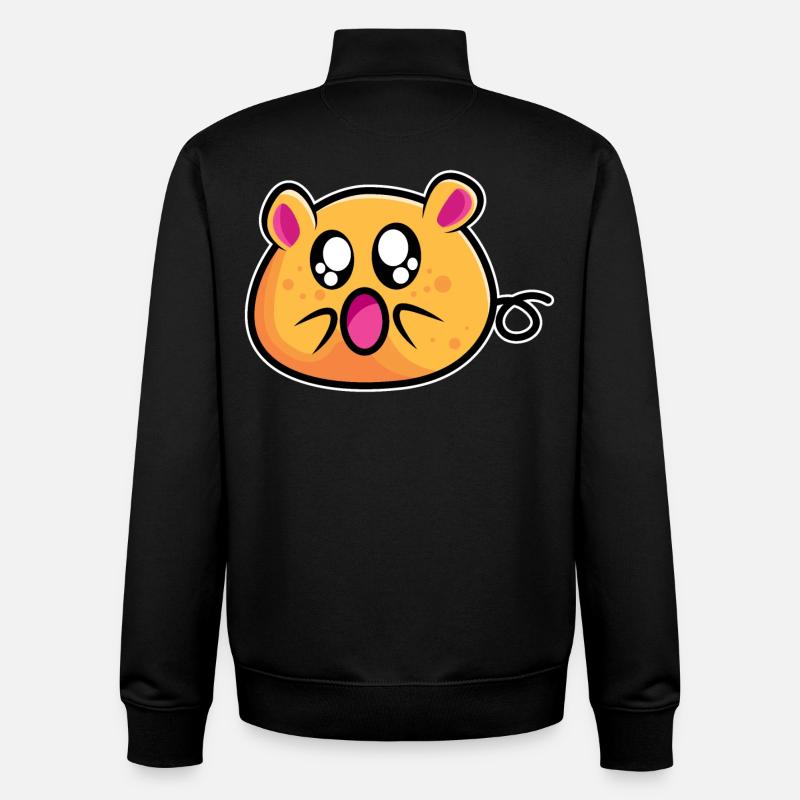 Lustige Maus - Unisex Organic Zip Sweatshirt von Stanley/Stella - Schwarz