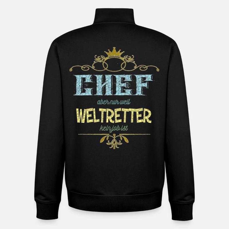 Chef Weltretter - Unisex Organic Zip Sweatshirt von Stanley/Stella - Schwarz