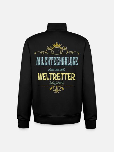 Milchtechnologe Weltretter - Unisex Organic Zip Sweatshirt von Stanley/Stella - Schwarz