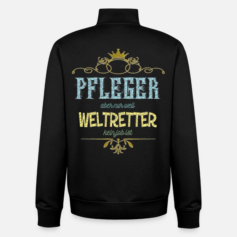 Pfleger Weltretter - Unisex Organic Zip Sweatshirt von Stanley/Stella - Schwarz