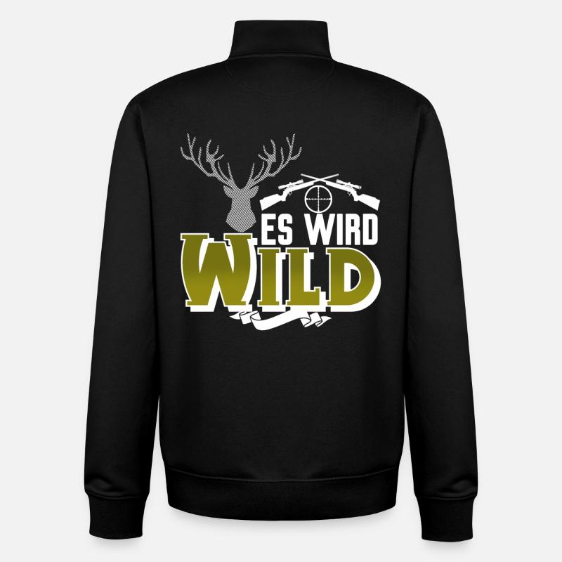 Jagen Jäger - Unisex Organic Zip Sweatshirt von Stanley/Stella - Schwarz
