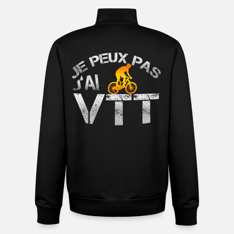 Vtt - Sweat zippé unisexe en coton bio Stanley/Stella - noir