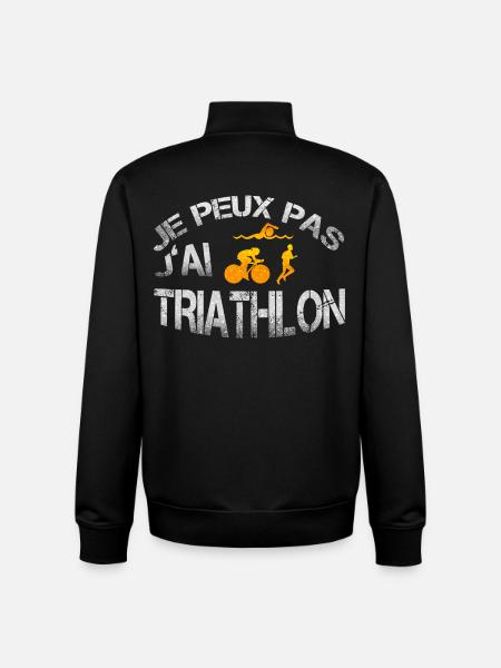 Triathlon - Sweat zippé unisexe en coton bio Stanley/Stella - noir