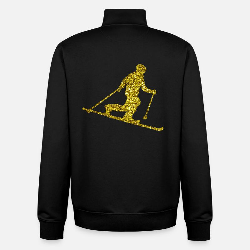 Gold Telemark - Unisex Organic Zip Sweatshirt von Stanley/Stella - Schwarz