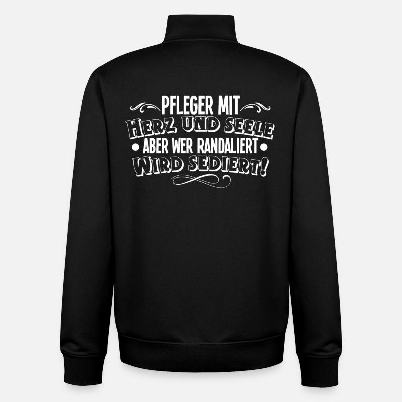 Pfleger - Unisex Organic Zip Sweatshirt von Stanley/Stella - Schwarz