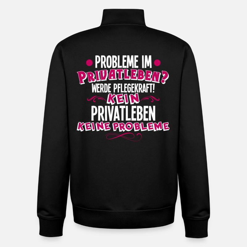 Pflegekraft - Unisex Organic Zip Sweatshirt von Stanley/Stella - Schwarz