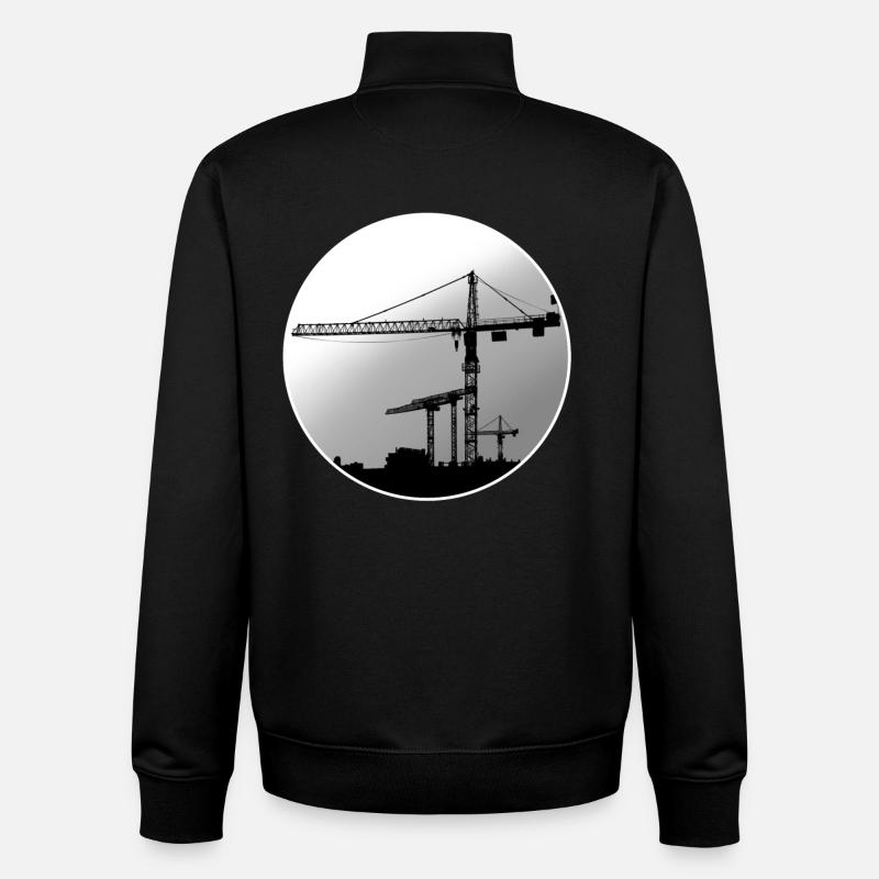 Grue grutier - Sweat zippé unisexe en coton bio Stanley/Stella - noir