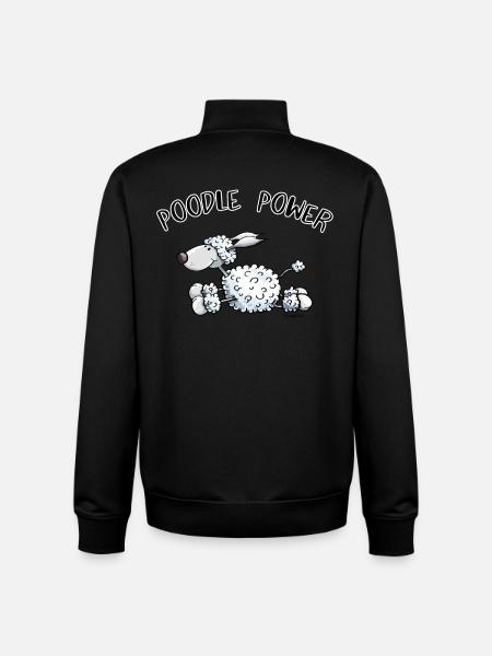 Poodle Power - Unisex Organic Zip Sweatshirt von Stanley/Stella - Schwarz