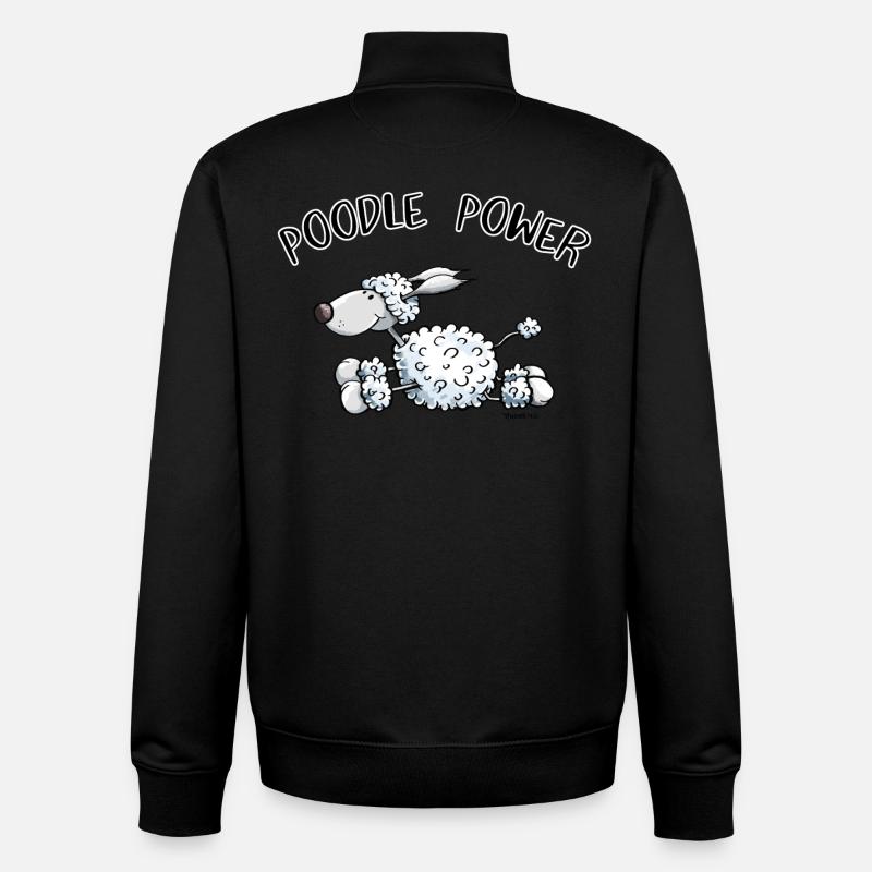 Poodle Power - Unisex Organic Zip Sweatshirt von Stanley/Stella - Schwarz